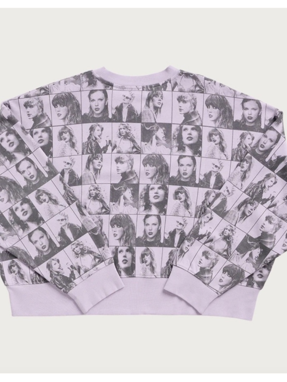 Taylor Swift The Eras Tour Cropped Lavender Pullover Crewneck, NWOT, size L
